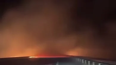 Photo of Zjarr i madh në rrugën Shtip-Koçan, tymi bllokoi qarkullimin