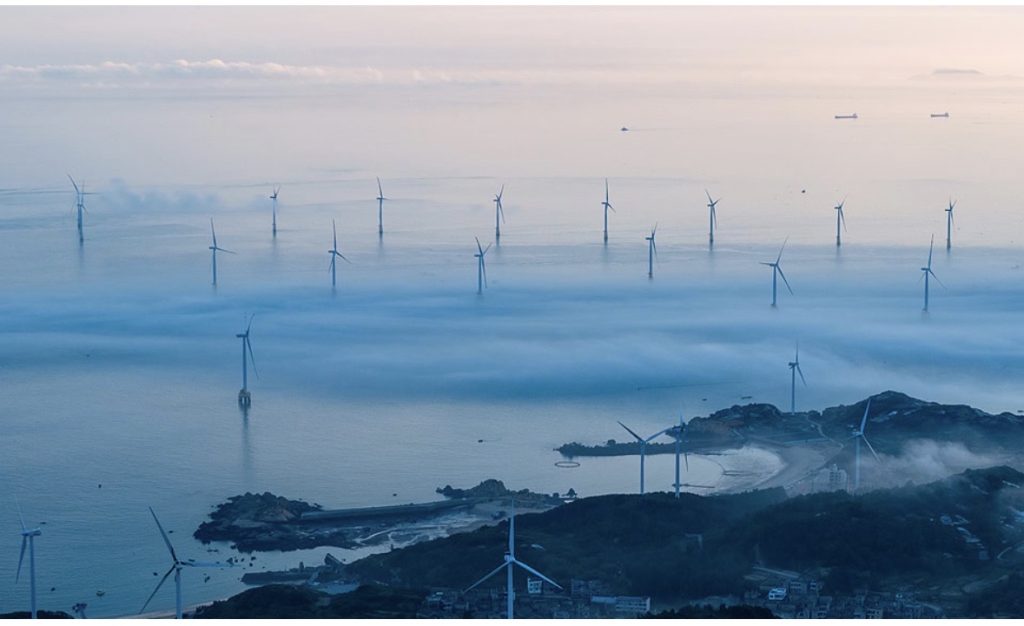 Kinë  kapaciteti i instaluar i energjisë së erës detare pritet të arrijë në 100 milionë kilovatë deri më 2030