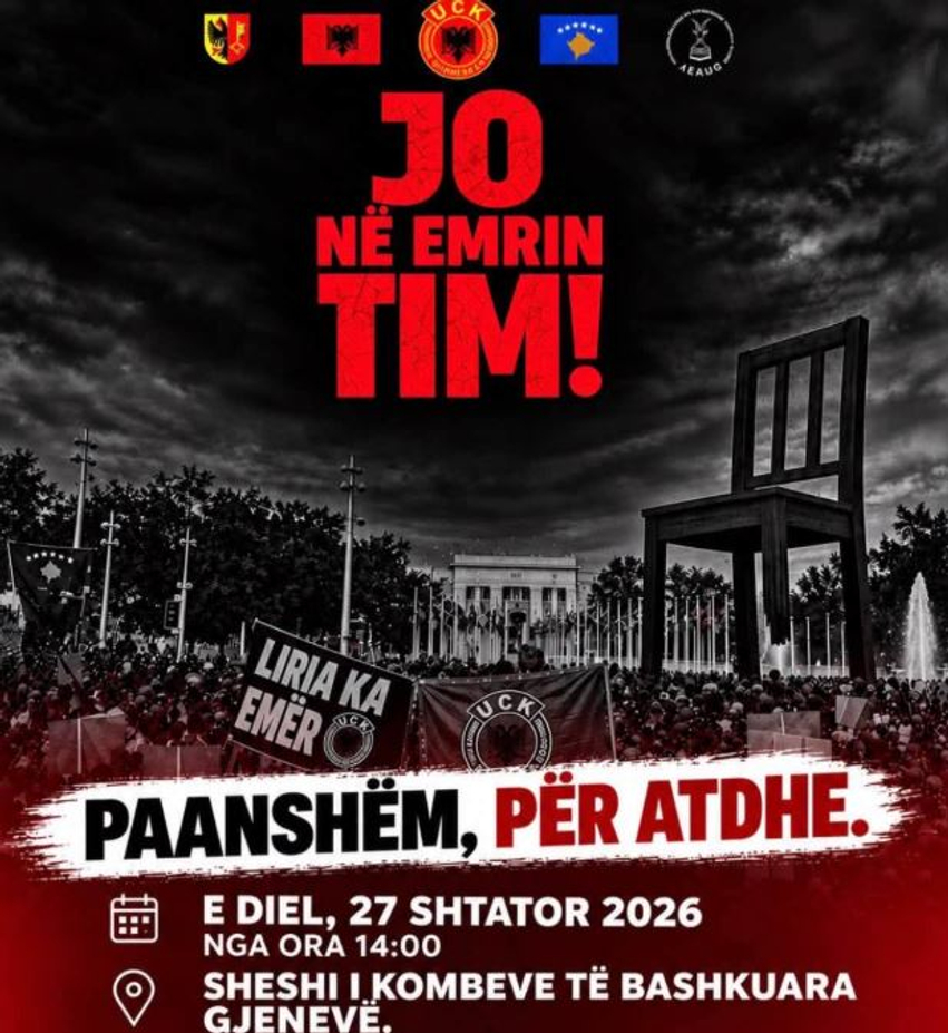 Shqiptarët në Gjenevë mblidhen në mbështetje të ish drejtuesve të UÇK së