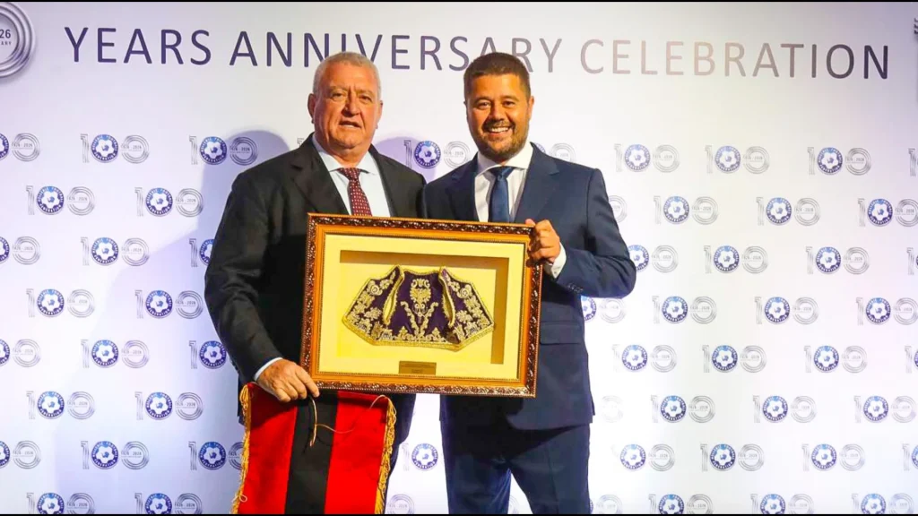 Armand Duka në festën e 100 vjetorit të Federatës Greke  Një jubile i rëndësishëm për futbollin e vendit