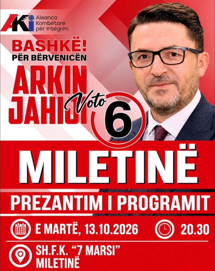 Arkin Jahiji sonte në Meletinë prezanton programin për qeverisjen me komunën e Bërvenicës 