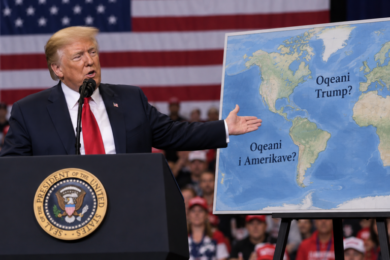 Pas Gjirit të Meksikës  Trump hedh idenë për riemërtimin e oqeaneve  Atlantikun mund ta quajmë Oqeani Trump