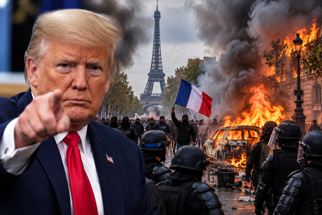  Franca dhe Tirana po digjen   Trump reagon ndaj protestave të dhunshme  Mbyllni kufijtë dhe merrni kontrollin