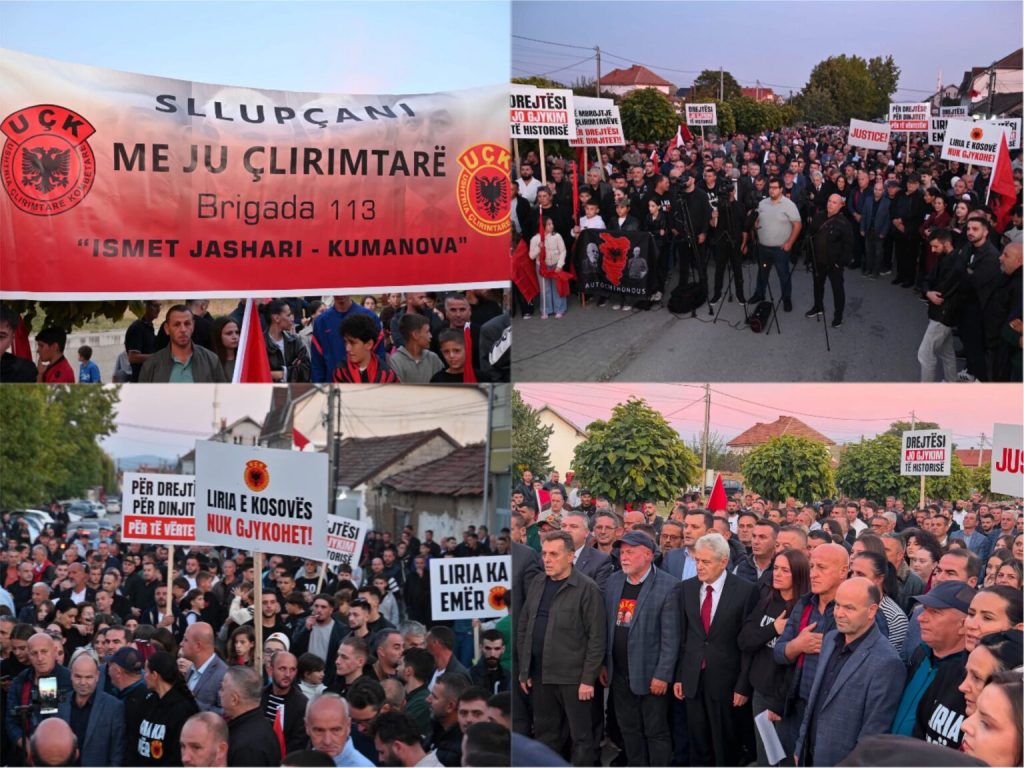 Nga Sllupçani bashkë me Likovë e Kumanovë në mbështetje të çlirimtarëve të UÇK së që u dënuan padrejtësisht në Hagë