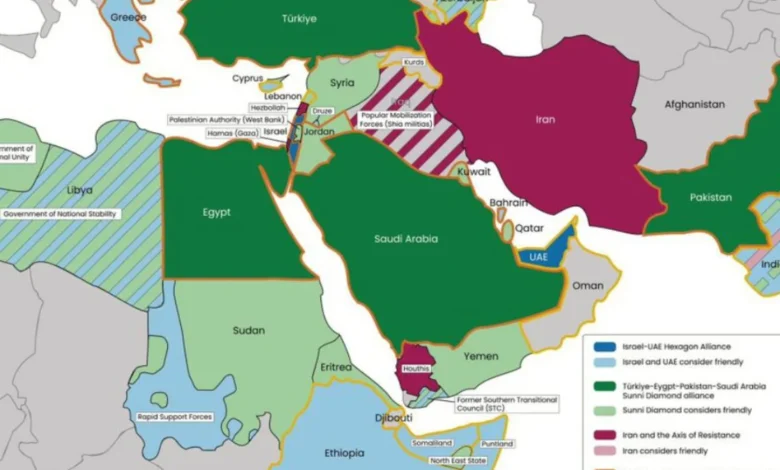 Harta e Netanyahut paraqet RSF në si  miqësore  me Izraelin dhe Emiratet e Bashkuara Arabe  si dhe mbështetjen për lëvizjet separatiste