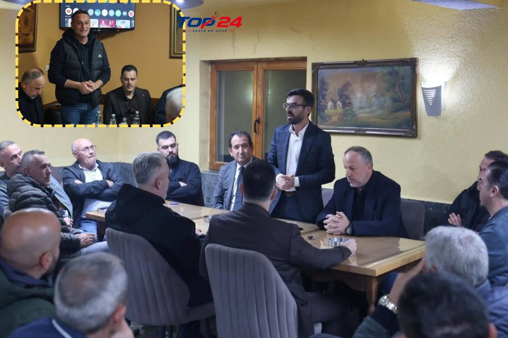 Përfaqësuesit e qeverisë së bashku me Jakup Husinin në Gurgurnicë