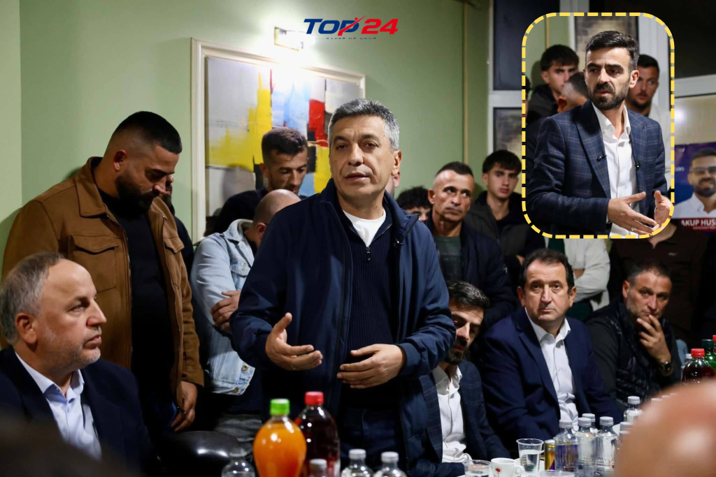 Izet Mexhiti dhe Adnan Azizi përkrah Jakup Huseinit në hapjen e shtabit në Tenovë 
